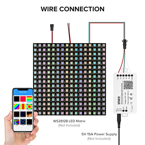 SEZO WS2812B WiFi Controller, iOS/Android App Control DC 5V24V SP801E for SK6812 WS2815 Digital One-Wire RZ Code LED Driver IC RGB LED Strip Matrix Panel Light AP/STA Mode - Image 2