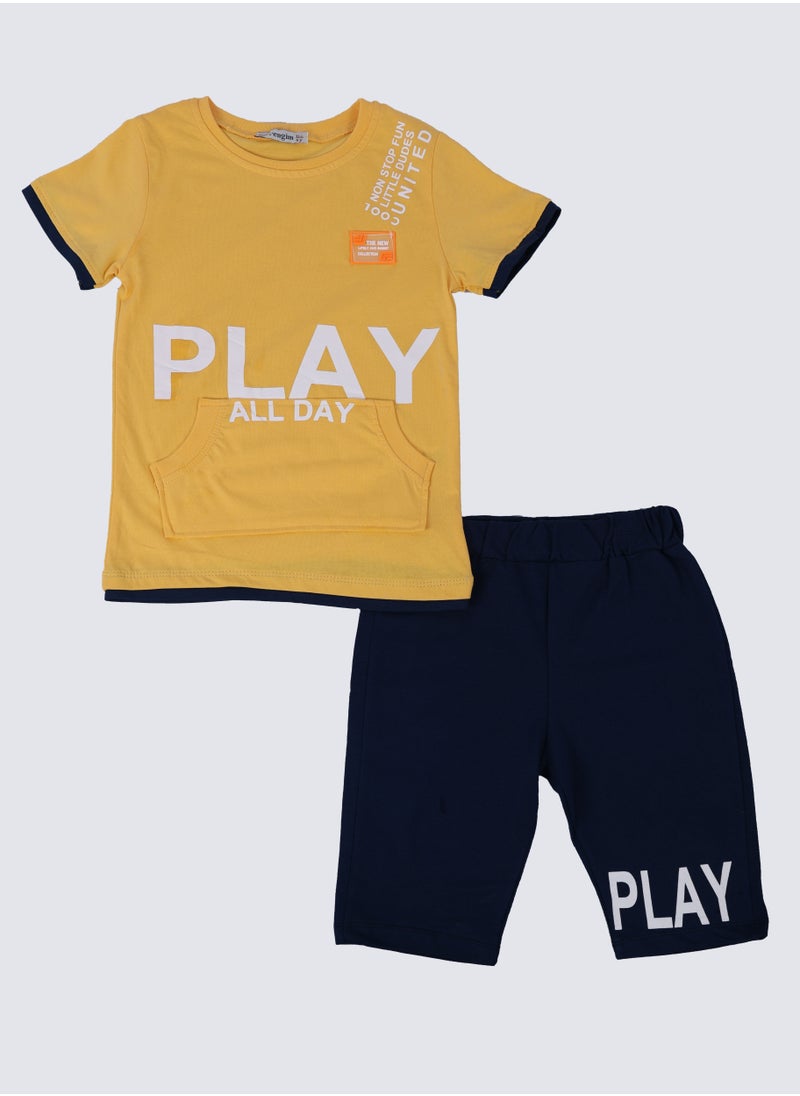 Generic - Kids Pengim T-shirt & Pants in Yellow - Image 1
