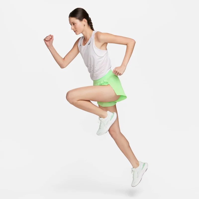 Nike Green Women's AeroSwift Dri-FIT ADV Mid-Rise Running Shorts for Women | Best Price UAE