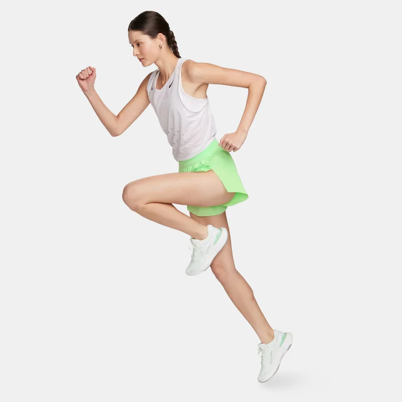 Nike Green Women's AeroSwift Dri-FIT ADV Mid-Rise Running Shorts for Women | Best Price UAE
