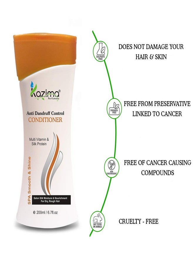 KAZIMA Bringha Anti Hair Fall Control Shampoo (200ml) + Anti Dandruff Control Conditioner (200ml) For Clean Gently Nourish Hair, Falling Hair Intensive & Hair Growth Treatment - Contains power of 9 bringha plants (All Types of Hair) (No Parabens, No Silicones & No Salt) - Image 3