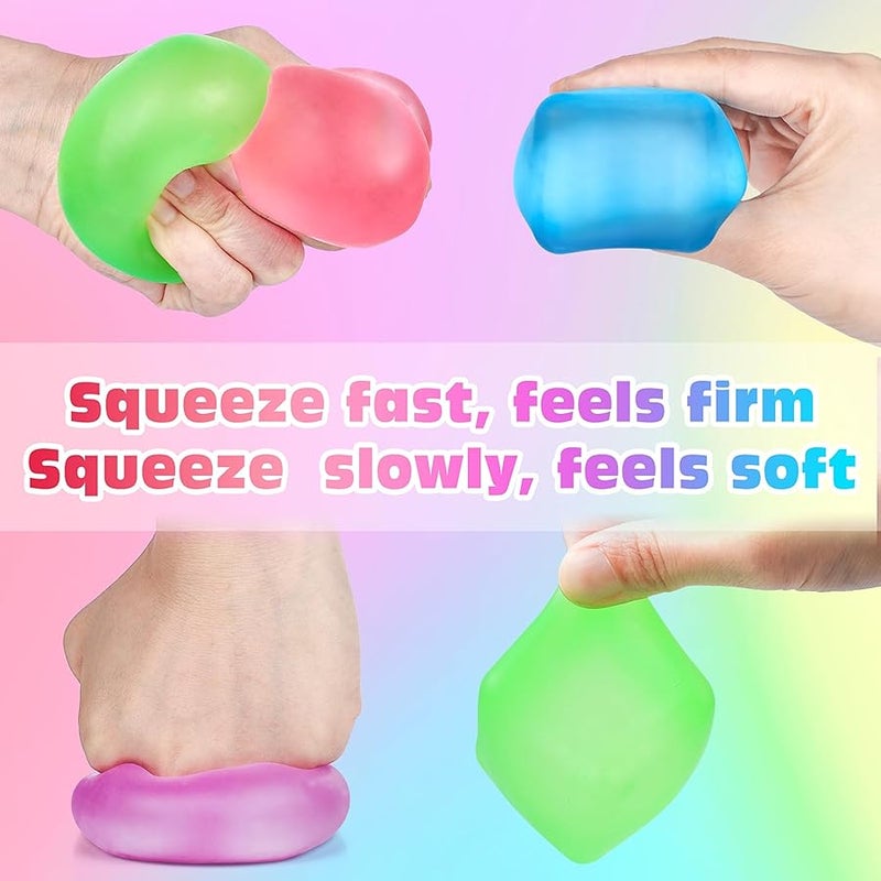 QITAI 4 Pack Stress Cube, Slow Rising Ice Cube Balls For Adults Kids, Sensory Fidget Toy Anxiety Relief, Square Shape Squishy Classroom Prizes, Nice Party Favors - Image 5