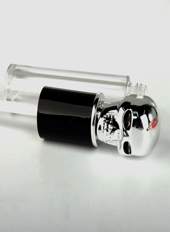 COSIDEA 8pcs Empty Round 5ml 0.17oz Silver skull lip gloss tubes with wand fancy Lipgloss tube containers for lip oil packing - Image 4