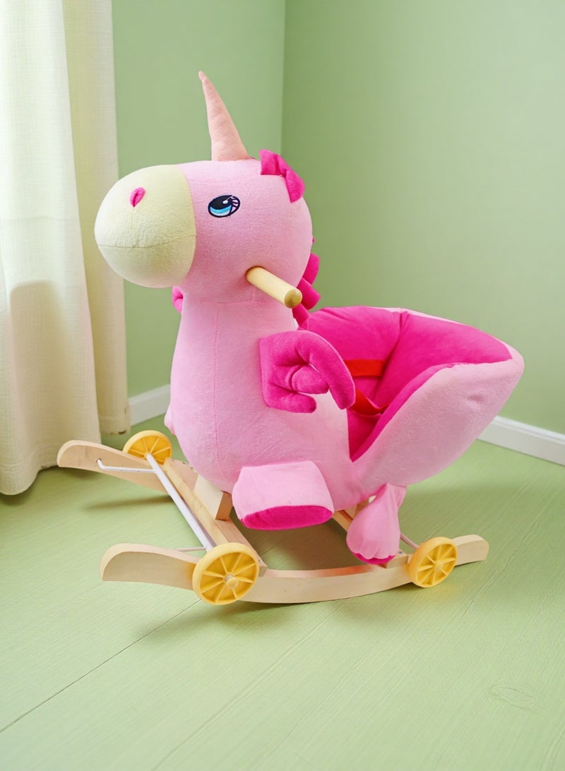 إيزي فيتشور حصان هزاز 2 في 1 من إيزي فيوتشر، لعبة هزازة على شكل حصان هزاز مع عجلات للأطفال الصغار والأطفال - Image 1