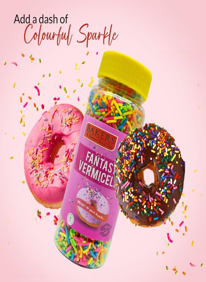 BAKERS Fantasy Colorful Vermicelli Sprinkler | Sprinkle Decorations for Cake Decor | Pack of 3 (100 gm x 3) - Image 4