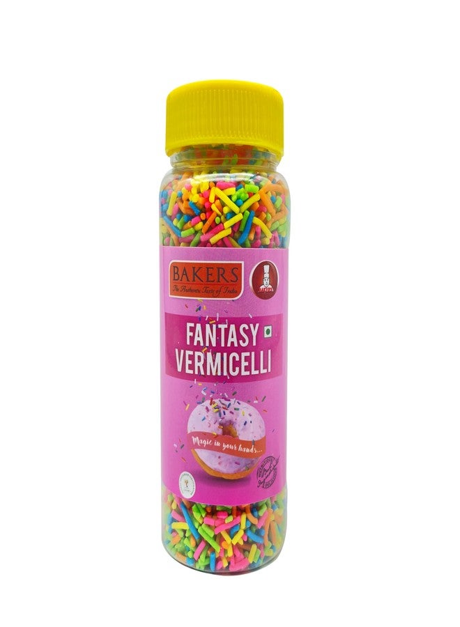 BAKERS Fantasy Colorful Vermicelli Sprinkler | Sprinkle Decorations for Cake Decor | Pack of 3 (100 gm x 3) - Image 1