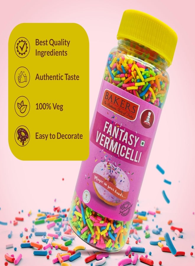 BAKERS Fantasy Colorful Vermicelli Sprinkler | Sprinkle Decorations for Cake Decor | Pack of 3 (100 gm x 3) - Image 5