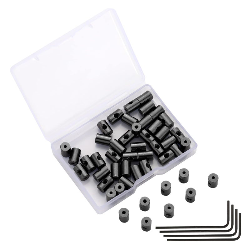 SUBANG 30 Pieces Pin Keepers Pins Locks Pins Backs Locking Clasp Locking Pin Keeper Backs with 3 Wrench All in Storage Case9mm x 6mm