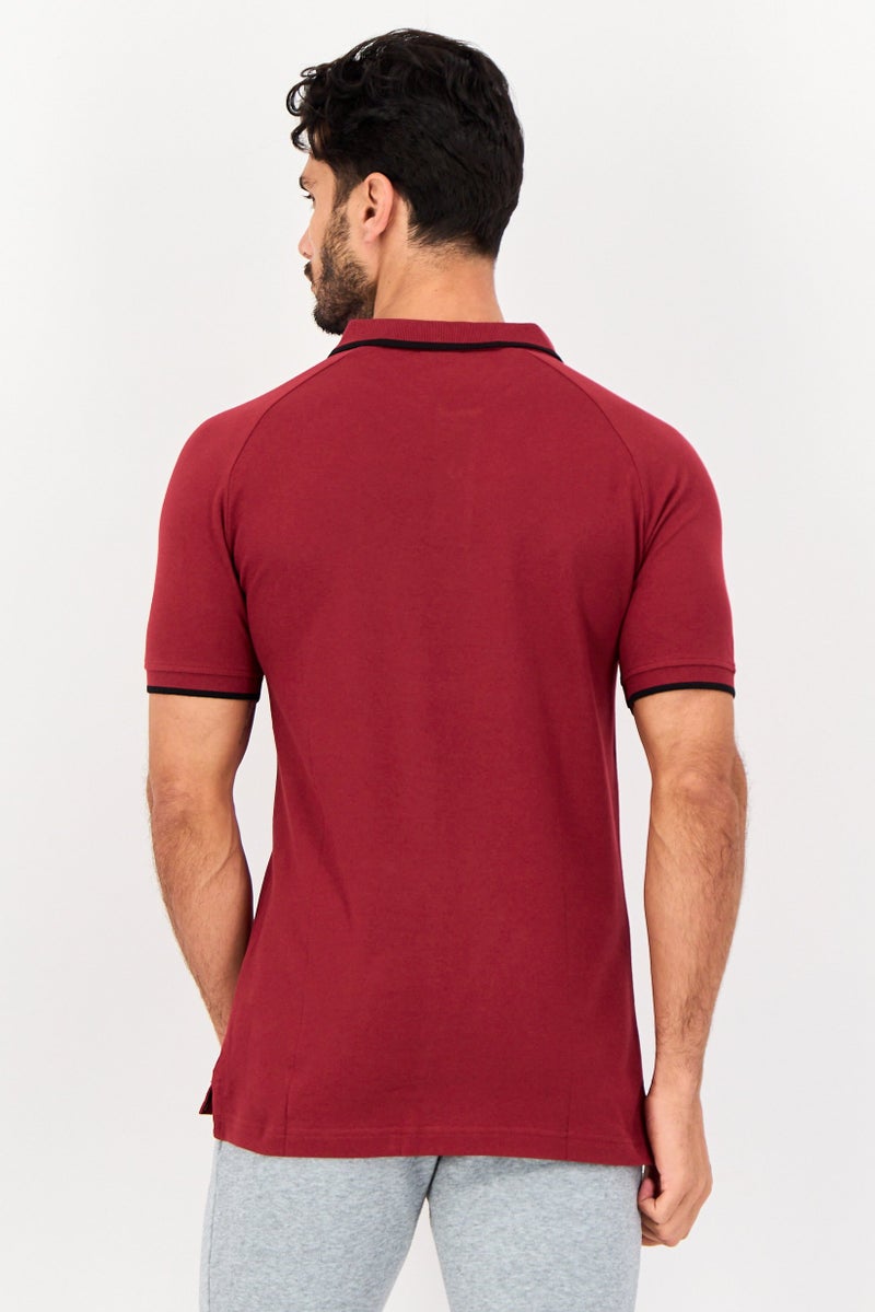 PUMA Men Sportswear Fit Short Sleeve Outdoor Polo Shirt, Maroon - Image 2