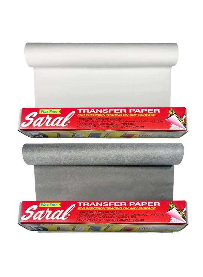 Saral Transfer paper 12 foot rolls in graphite and white - Image 1