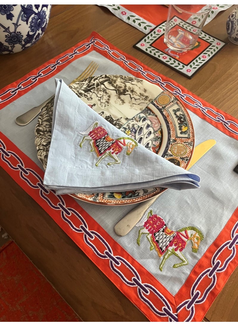 Ge Living White Horse Patterned Decorative Table Service (1 Piece)  - Image 4