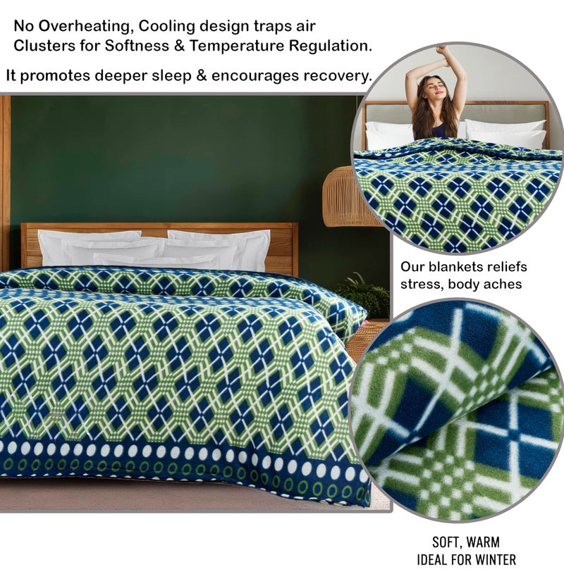 CHANDRAVATI Fleece|| Quilt Cover/Duvet Cover/Rajai Cover/Blanket Cover for Winters (CC-Blue, 60x90) - Image 2
