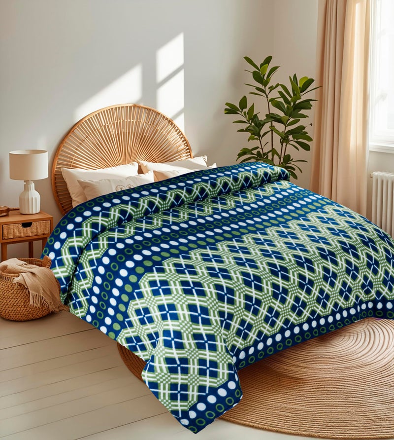 CHANDRAVATI Fleece|| Quilt Cover/Duvet Cover/Rajai Cover/Blanket Cover for Winters (CC-Blue, 60x90) - Image 1