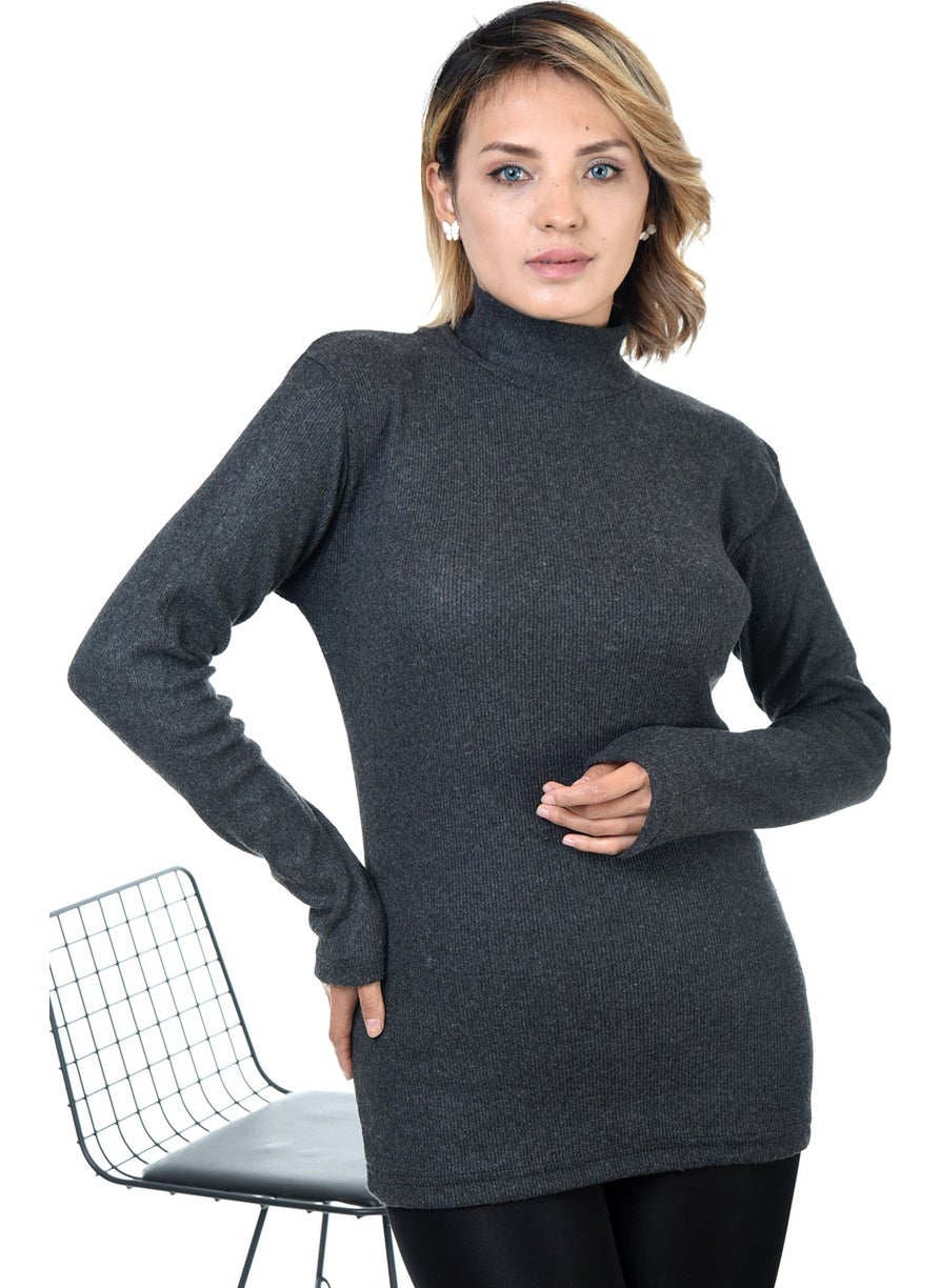 Belifanti Collection - سويت شيرت نسائي نصف طوق مدخن - Image 1