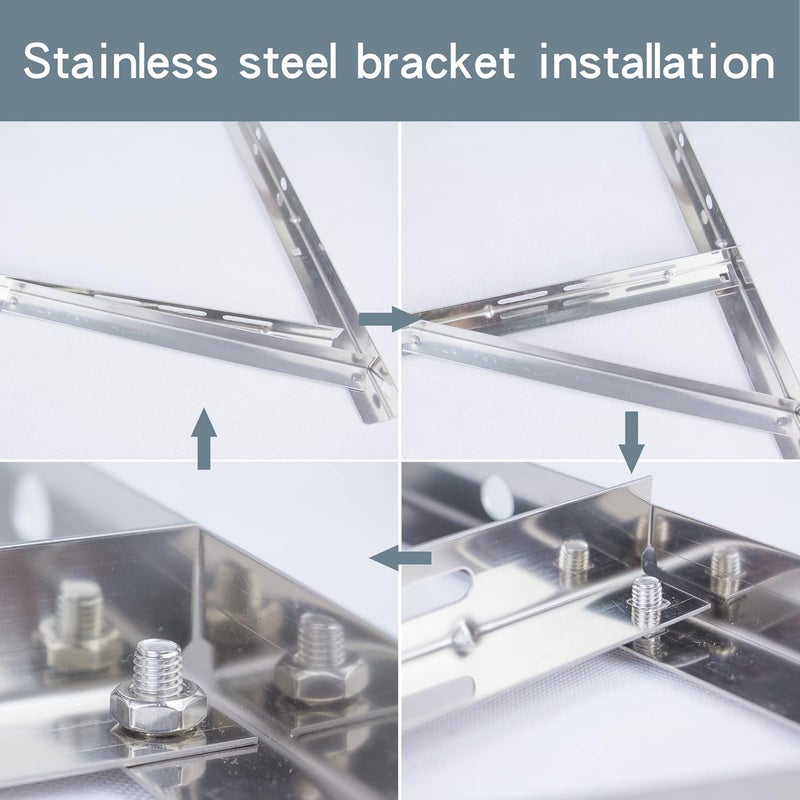 TADERUILY Wall Mounting Bracket for 900024000 BTU CondenserAc Support Brackets Rust Free Stainless Steel for Mini Split Air Conditioner Heat Pump Systems Small900024000BTU - Image 4
