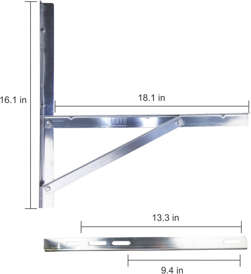 TADERUILY Wall Mounting Bracket for 900024000 BTU CondenserAc Support Brackets Rust Free Stainless Steel for Mini Split Air Conditioner Heat Pump Systems Small900024000BTU - Image 2