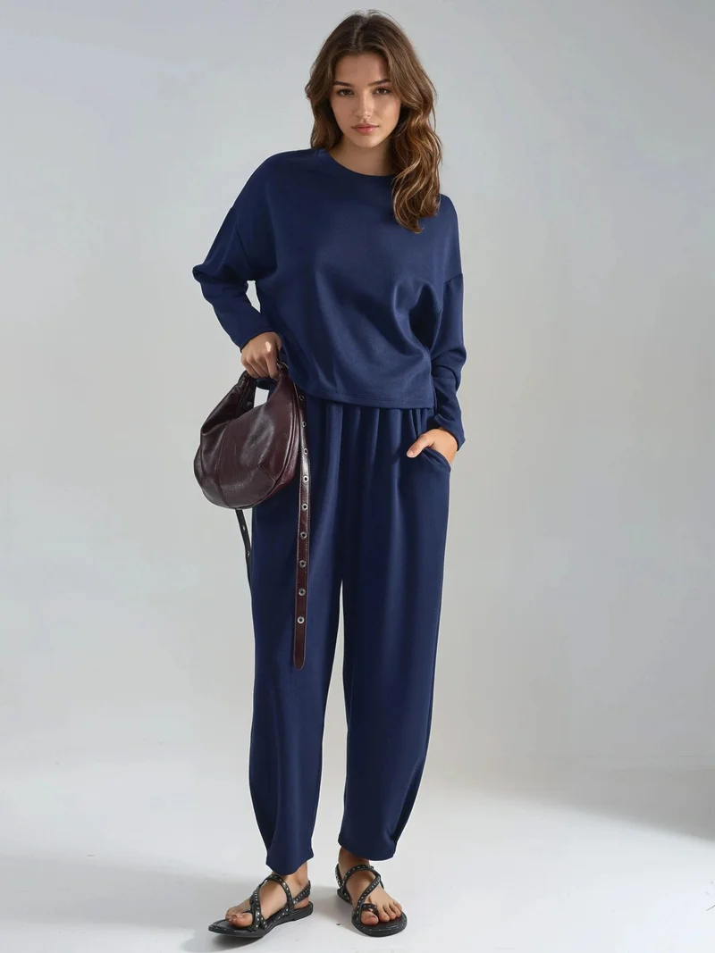 HICCUP Modal Touch Blouse & Salwar Pants Co-ord Set Bersan Collection