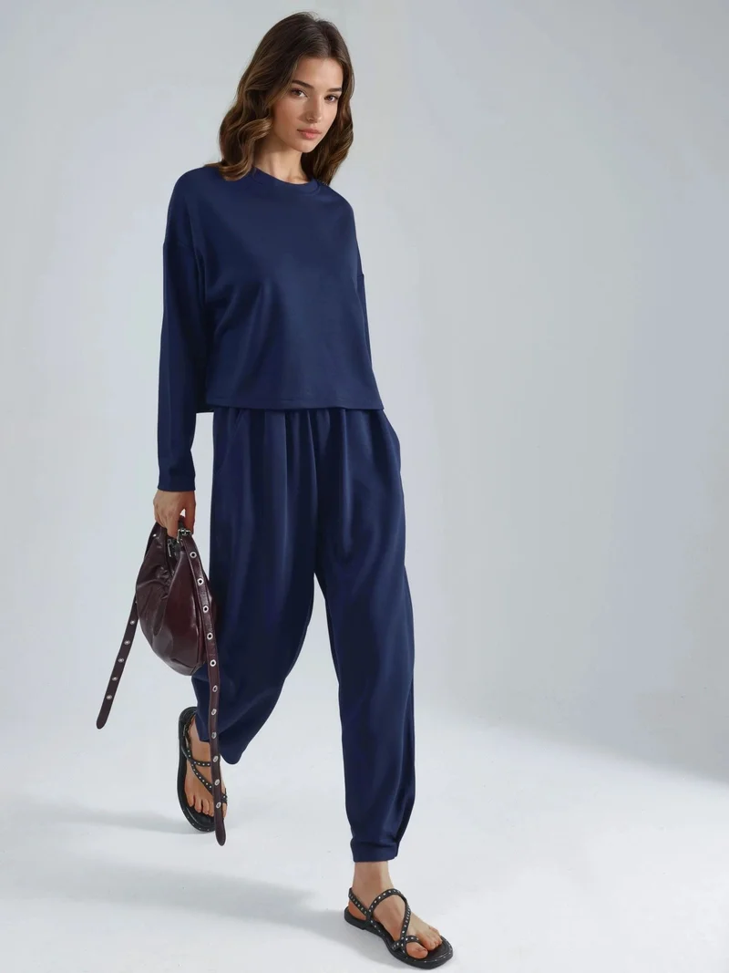 HICCUP Modal Touch Blouse & Salwar Pants Co-ord Set Bersan Collection