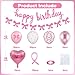 Vibzox Pink Bow Birthday DecorationsBow Coquette Party Decorations with Pink Happy Birthday Banner Bow Balloons Heart Foil Balloons for Girls Women Baby Shower Bow Theme Decor - Image 2