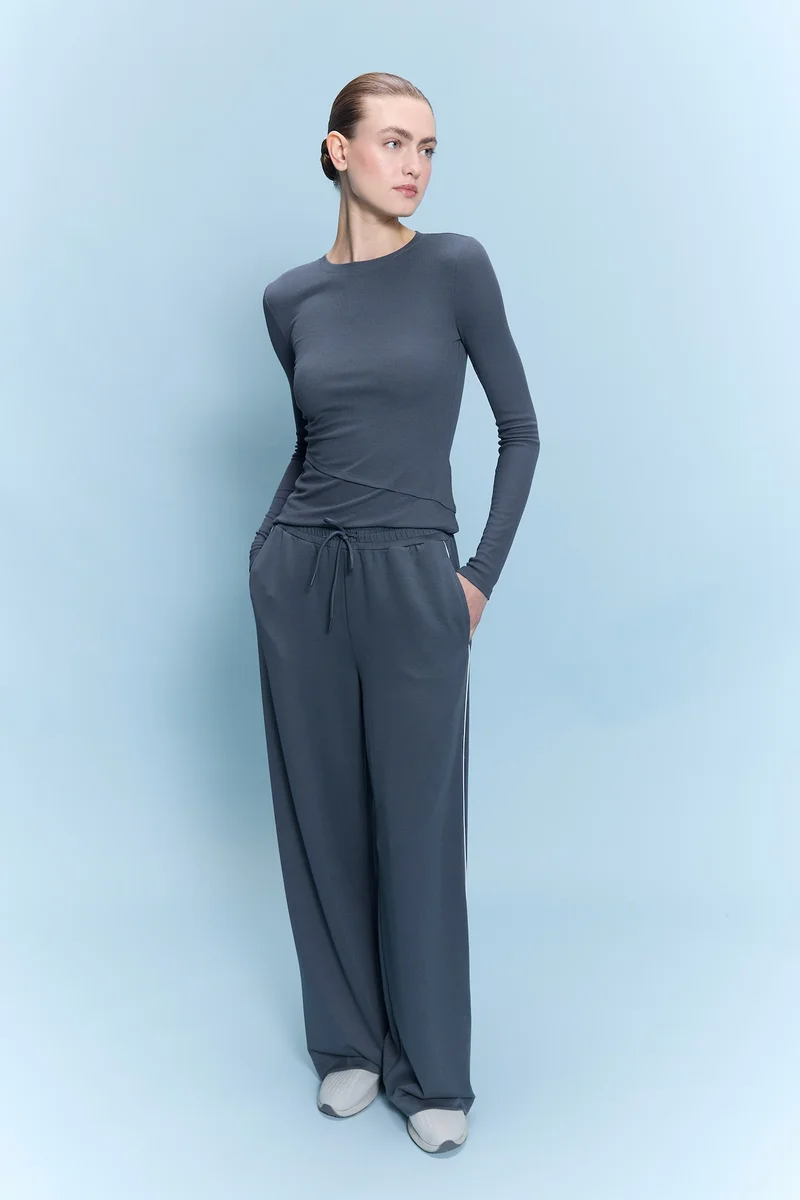 Defacto Wide Leg Standard Length Modal Sweatpants