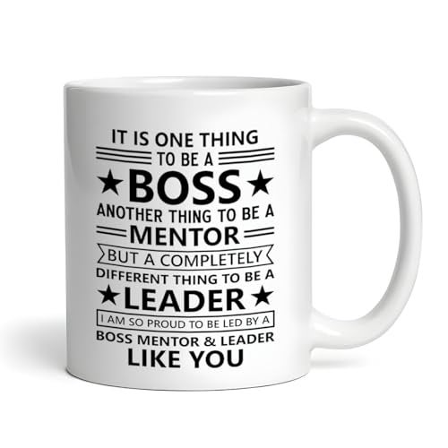 DAYS Motivational Quote Christmas Boss Mentor Leader Ceramic Coffee Mug 325ml - Gift for Bosses, Managers, Retirement, Promotion - the Office Farewell Present for Men Women - Image 4