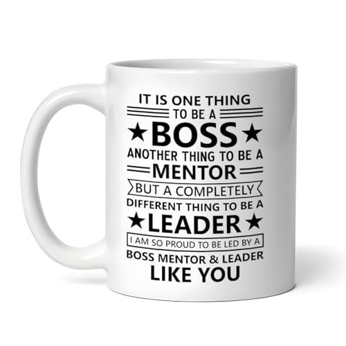 DAYS Motivational Quote Christmas Boss Mentor Leader Ceramic Coffee Mug 325ml - Gift for Bosses, Managers, Retirement, Promotion - the Office Farewell Present for Men Women - Image 2