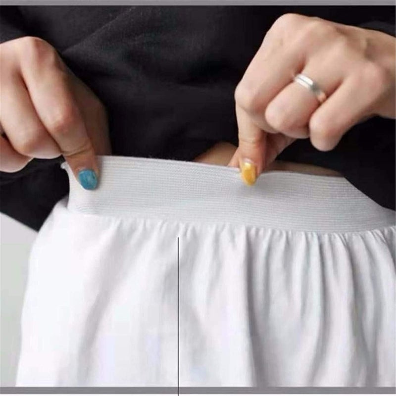 ويوبلز تنورة قصيرة قابلة للتعديل مع طبقات، بلوزة وهمية، تنورة قصيرة واسعة من الأسفل - تصميم نصف الطول مع فتحة جانبية، قمصان بحافة وهمية، تنورة قصيرة واسعة من الأسفل للنساء والفتيات، سترة وجاكيت مناسبان لجميع الإطلالات - Image 2