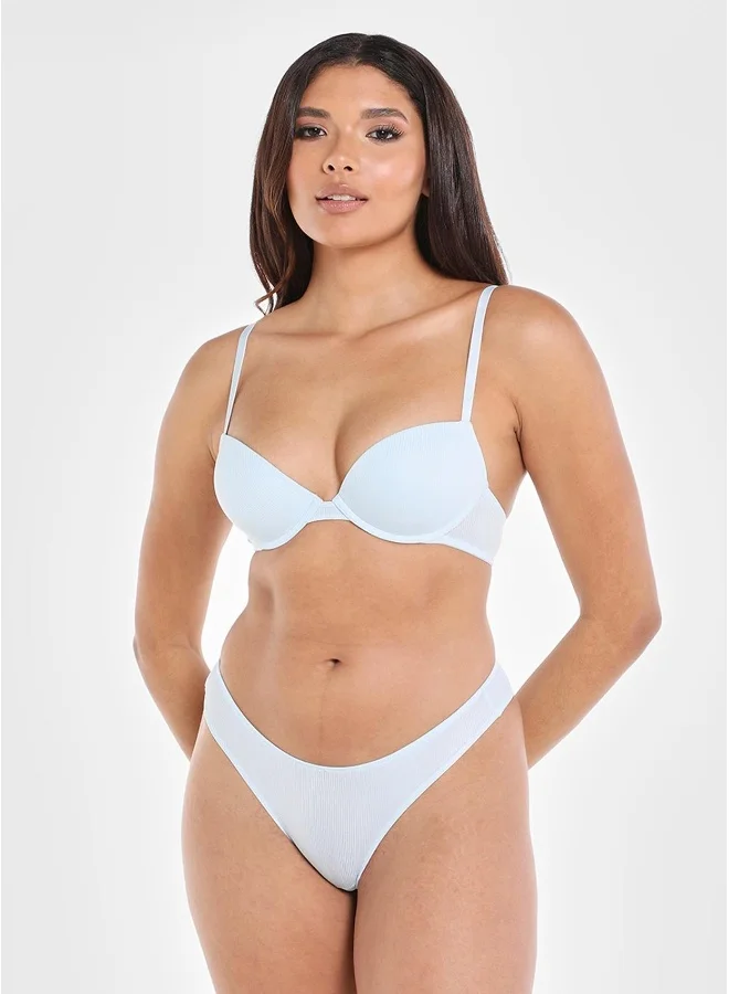 La Senza Ls Lingerie Cotton Rib High Leg Cheeky Brief