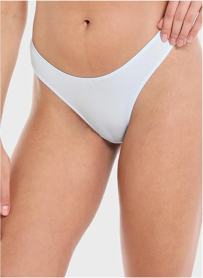 لا سينزا Ls Lingerie Cotton Rib High Leg Cheeky Brief