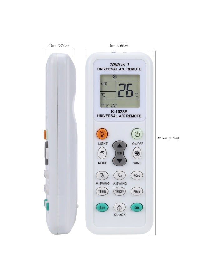 Chabeia Universal K-1028E Universal Air Conditioner LCD A/C Remote Control For L Panasonic Sharp Samsung Fujitsu Haier Hemilton Hicon - Image 2