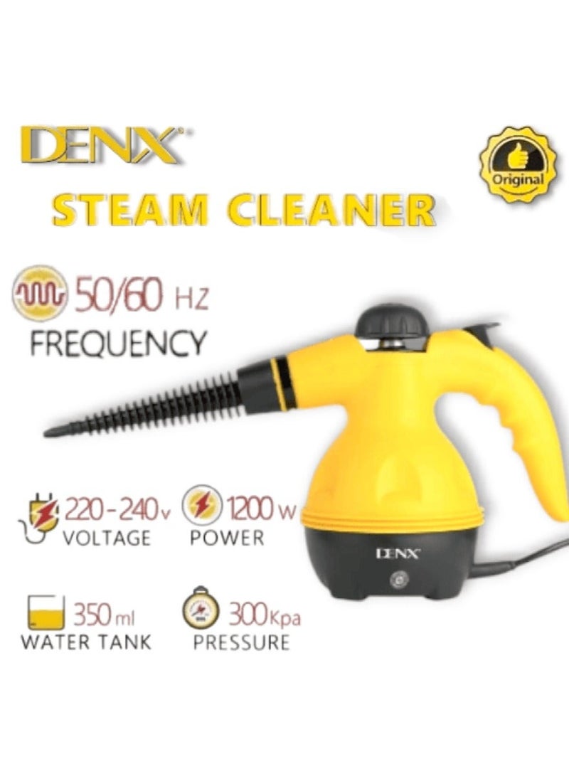 دينكس منظف بخاري محمول باليد 1200 واط متعدد الوظائف بدرجة حرارة عالية مع 9 قطع ملحقات مناسبة للمطبخ والحمام والزجاج والمنزل لإزالة الأوساخ والبقع الصعبة من الأسطح المختلفة - Image 2