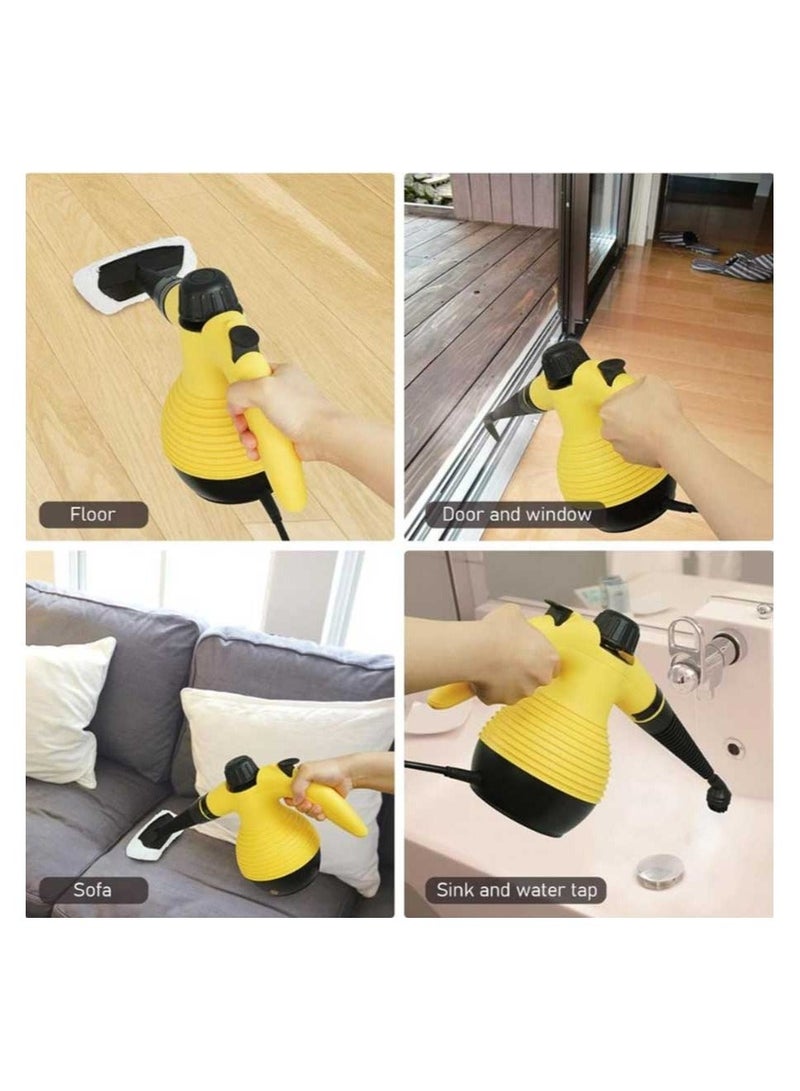 دينكس منظف بخاري محمول باليد 1200 واط متعدد الوظائف بدرجة حرارة عالية مع 9 قطع ملحقات مناسبة للمطبخ والحمام والزجاج والمنزل لإزالة الأوساخ والبقع الصعبة من الأسطح المختلفة - Image 1