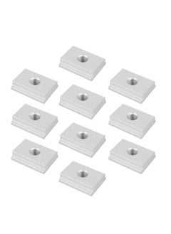 Excefore M8 T Slot Nut, 10 Pieces Aluminium Sliding T-nut Threaded T Track Sliding Nut T Sliding Nut Block for Woodworking Tool Slot Fastener  - Image 1