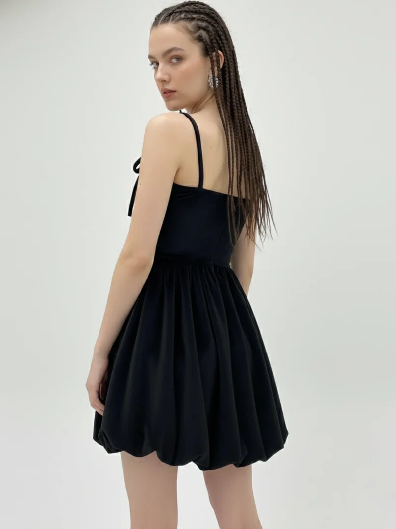 Outzidr  Black Bubblehem Dress for Women | Best Price UAE