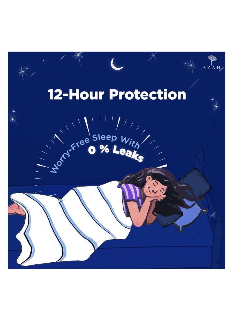 Azah XL+ Sanitary Napkins for Women [Pack of 30] | 312MM Large Night Pads | Cottony Soft Sanitary Pads for Women | XL+ Pads for Women | Leak Proof for Overnight Protection | Extra Long & Wide Back - Image 3