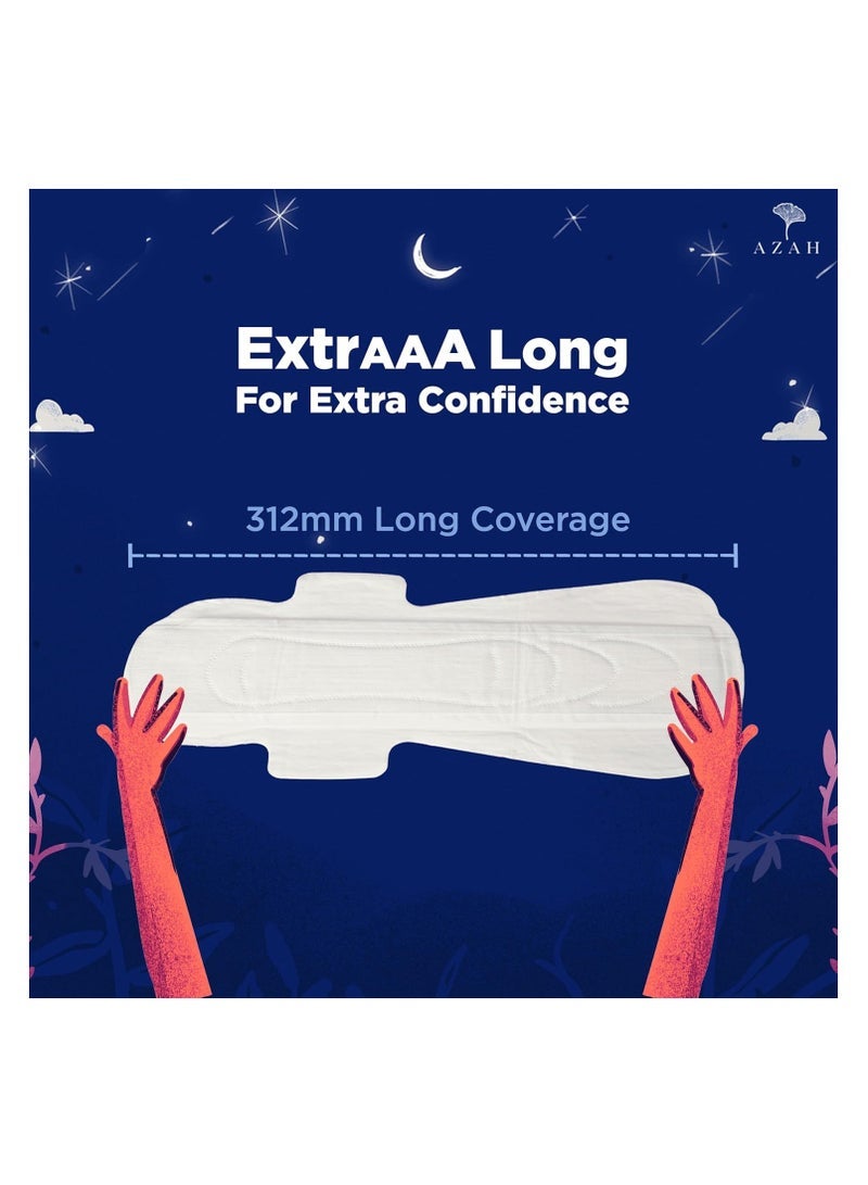 Azah XL+ Sanitary Napkins for Women [Pack of 30] | 312MM Large Night Pads | Cottony Soft Sanitary Pads for Women | XL+ Pads for Women | Leak Proof for Overnight Protection | Extra Long & Wide Back - Image 5