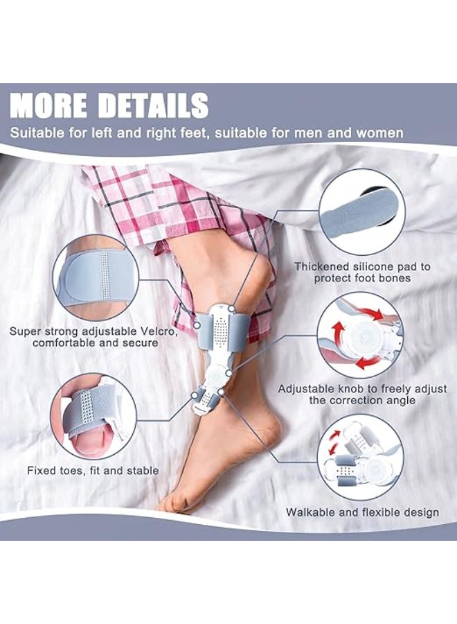 جبيرة انحراف إبهام القدم قابلة للتعديل لتخفيف آلام إصبع القدم الكبير، مصحح إصبع القدم المطرقة مع فاصل أصابع القدم، للجنسين، مناسبة للقدم اليسرى أو اليمنى - Image 4