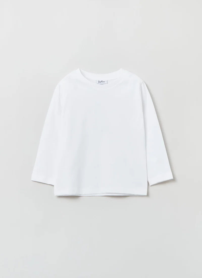 او في اس Long-Sleeved T-Shirt In Cotton