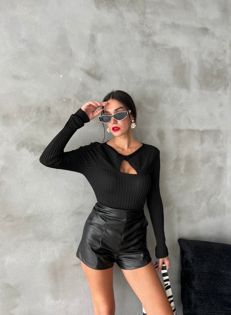 JOY Black cropped top - Image 1
