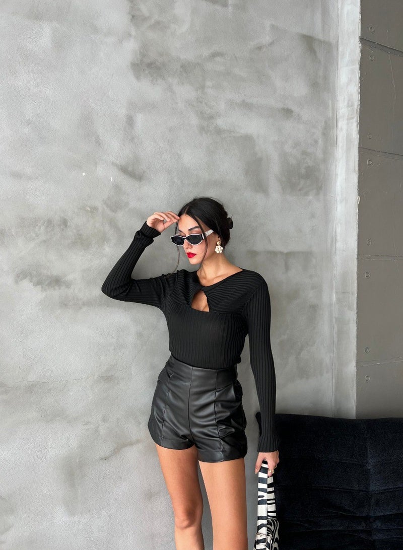 JOY Black cropped top - Image 4