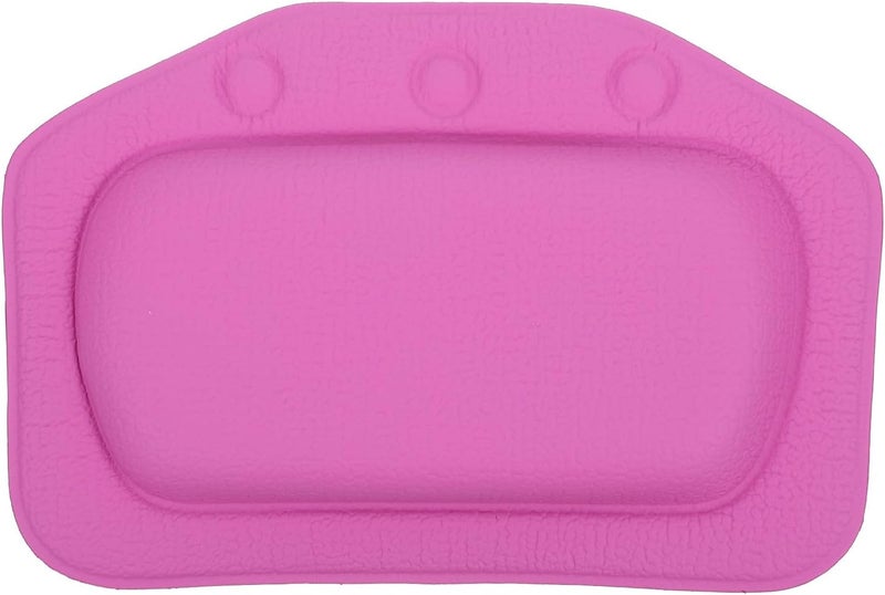 Garneck Spa Bathtub Pillow with Suction Cups, PVC Foam Bath Neck and Shoulder Support Cushion, Non-Slip Tub Pillow for Home and Hotel Use, Purple Textured Surface - Image 1