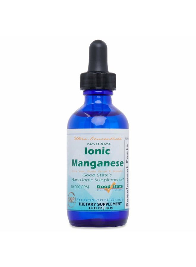 Good State Natural Ionic Manganese | Liquid Concentrate | Nano Sized Mineral Technology | Professional Grade Dietary Supplement | Helps Prevent Osteoporosis & Inflammation | 1.6 Fl oz Bottle (50 mL) - Image 1
