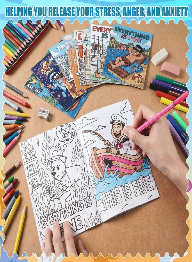 YooNotee 72pcs Humorous Coloring Book Bulk Set for Adult, Funny Stress Relief Gift for Coworkers, Friend, Boss, Office Life - Image 5