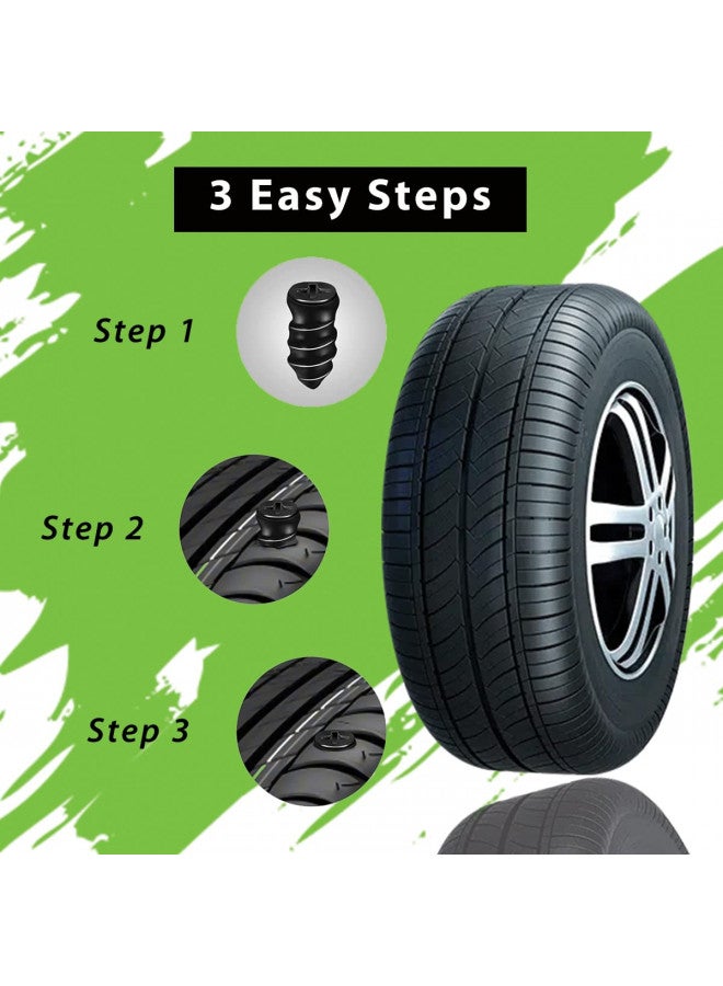 GradCap 20pcs Tyre Repair Kit, Tire Rubber Nails Tool, Self-Service Car Wheel Puncture Repair Screws with Screwdriver Set for Auto, Motorcycle, Bike, Truck, Tractor, Jeep, ATV (10S & 10L) - Image 2