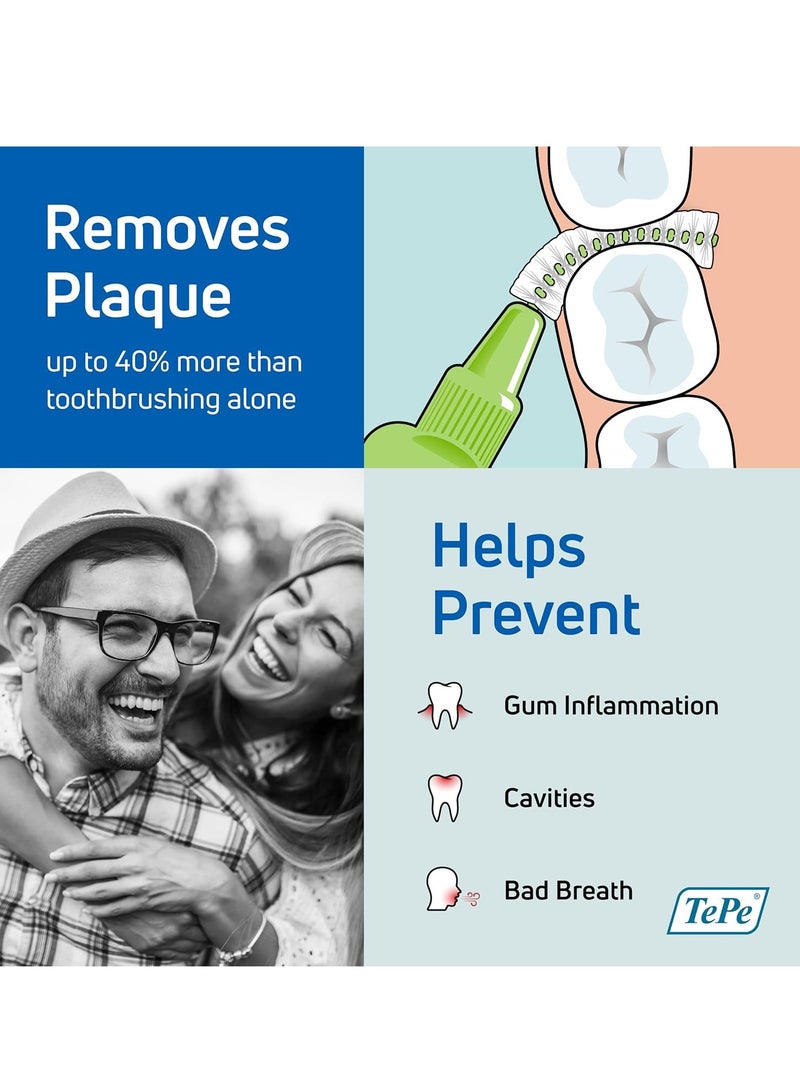 Tepe Interdental Brush Extra Soft, Teeth Cleaning, Pack of 8, 0.6 mm, Medium Gaps, Blue, Size 3 - Image 2