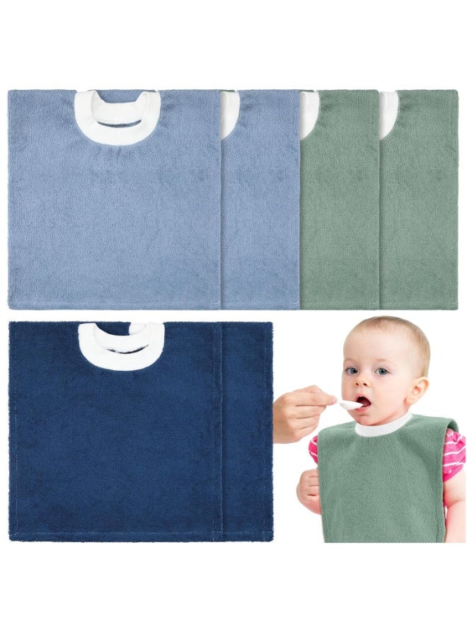 Foaincore Foaincore 6 Pcs Pullover Baby Bibs Cotton Terry Toddler Absorbent Infant for Feeding and Drooling Towel Slip on Bib (Elegant Color) Elegant Color  - Image 1