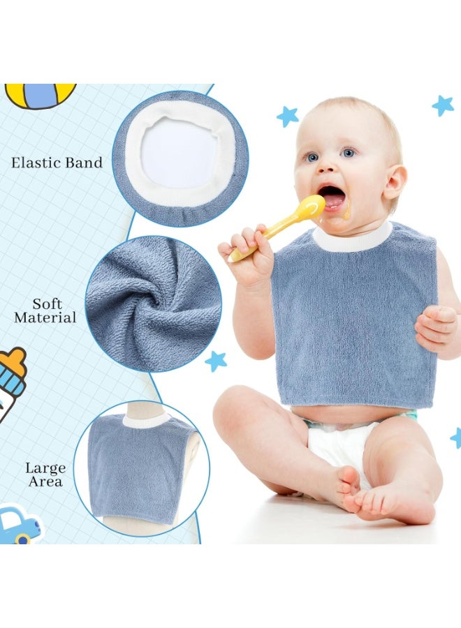 Foaincore Foaincore 6 Pcs Pullover Baby Bibs Cotton Terry Toddler Absorbent Infant for Feeding and Drooling Towel Slip on Bib (Elegant Color) Elegant Color  - Image 3