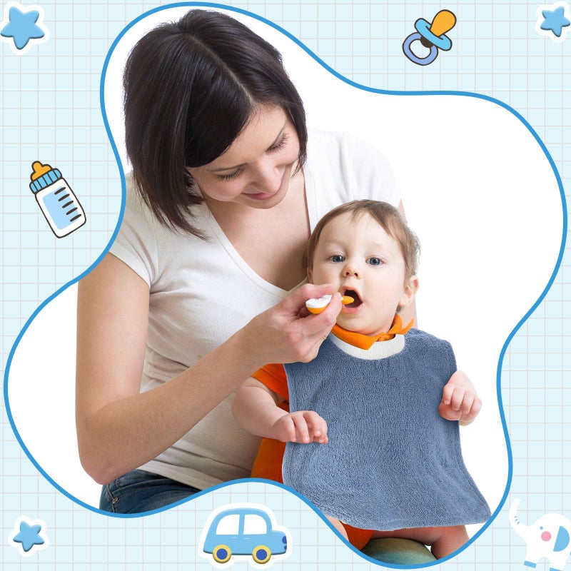 Foaincore 6 Pcs Pullover Baby Bibs Cotton Terry Toddler Absorbent Infant for Feeding and Drooling Towel Slip on Bib (Elegant Color) - Image 5