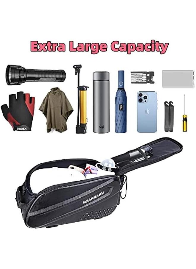 Generic Bike Rear Seat Bag Carbon Waterproof Cycling Bike Rear Seat Trunk Bag Accessories Cargo Pack Road MTB Road Bicycle Carrier Bag Pannier Handbag  - Image 2