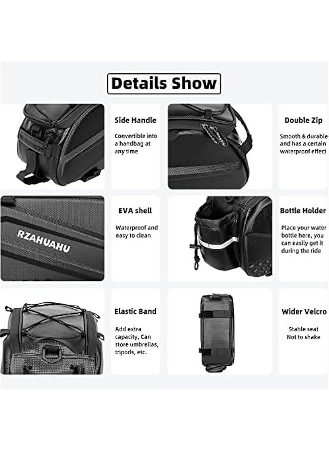 Generic Bike Rear Seat Bag Carbon Waterproof Cycling Bike Rear Seat Trunk Bag Accessories Cargo Pack Road MTB Road Bicycle Carrier Bag Pannier Handbag  - Image 3